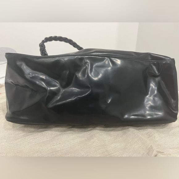 Authentic Valentino Garavani Navy Patent Leather Histoire Satchel Bag - Picture 11 of 16